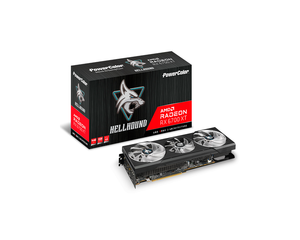 Видеокарта PowerColor Hellhound Radeon RX 6700 XT 12GB GDDR6 6