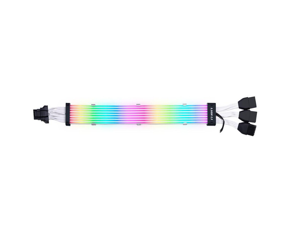Кабел Удължителен RGB кабел Lian-Li Strimer Plus V2, 16-Pin 12VHPWR към 3x8-Pin за RTX 40-та серия, 108 LED 2