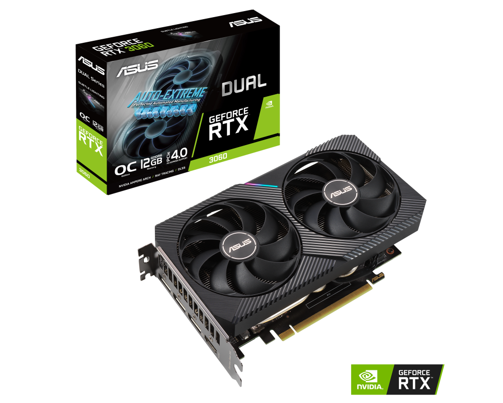 Видеокарта ASUS Dual GeForce RTX 3060 V2 OC Edition 12GB GDDR6 32