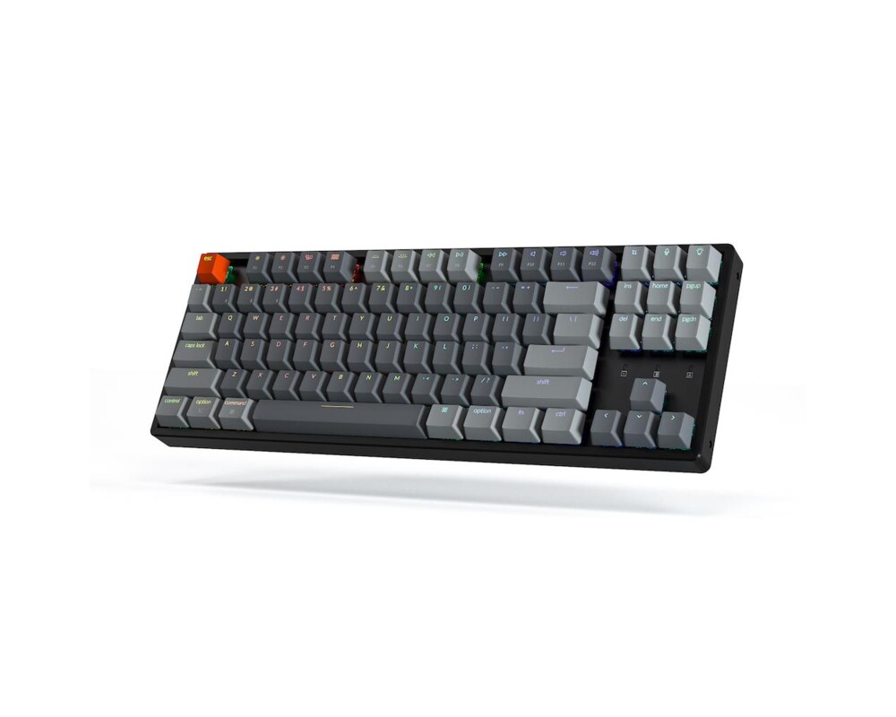 Клавиатура Геймърска Механична клавиатура Keychron K8 Aluminum TKL Gateron Blue Switch RGB LED Gateron Blue Switch ABS 6