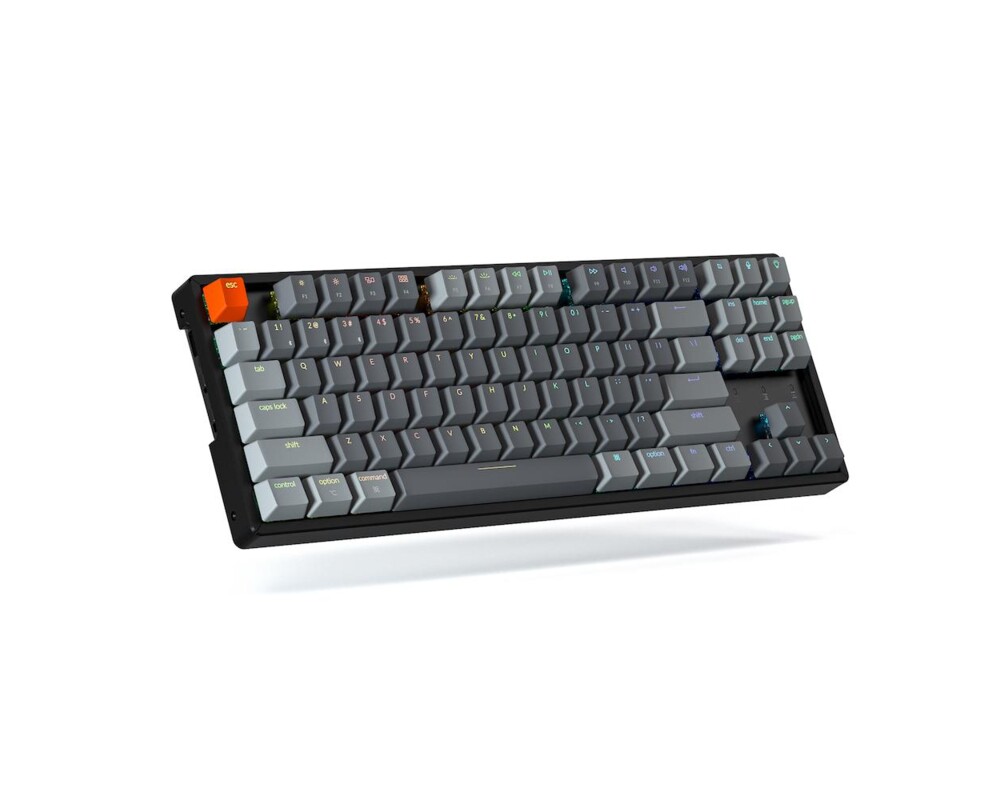Клавиатура Геймърска Механична клавиатура Keychron K8 Aluminum TKL Gateron Blue Switch RGB LED Gateron Blue Switch ABS 7