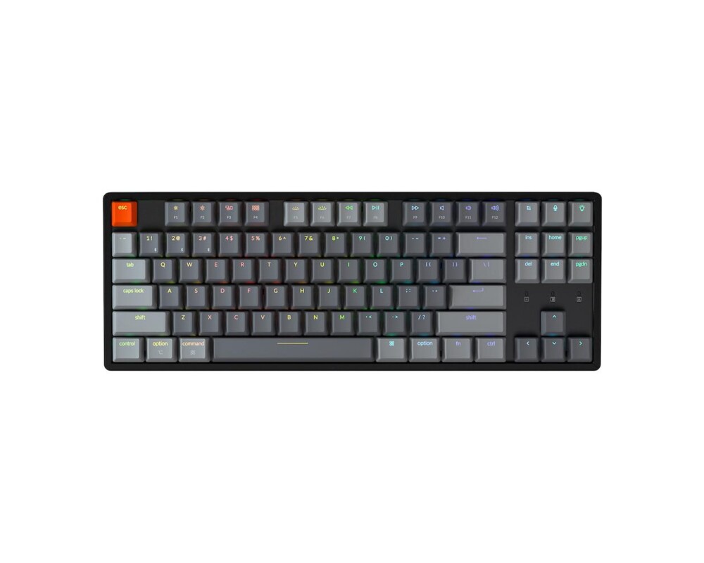 Клавиатура Геймърска Механична клавиатура Keychron K8 Aluminum TKL Gateron Blue Switch RGB LED Gateron Blue Switch ABS 3