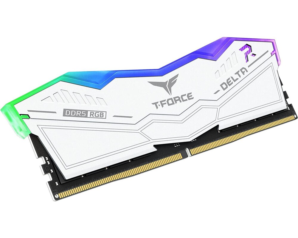 Памет 32GB(2x16) Team Group T-Foce Delta RGB White 6000MHz DDR5 3