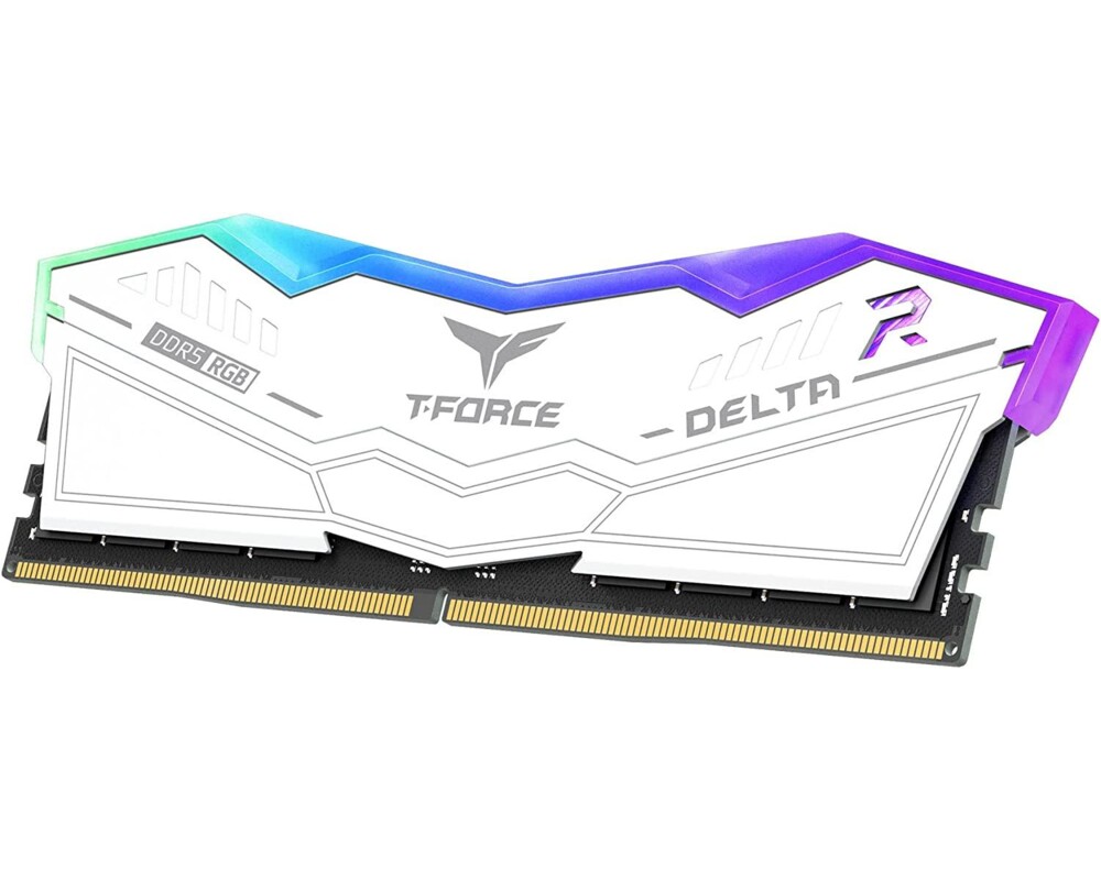 Памет 32GB(2x16) Team Group T-Foce Delta RGB White 6000MHz DDR5 2