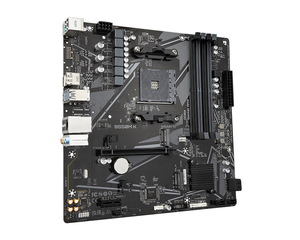 Дънна платка GIGABYTE B550M K 4 x DDR4 2