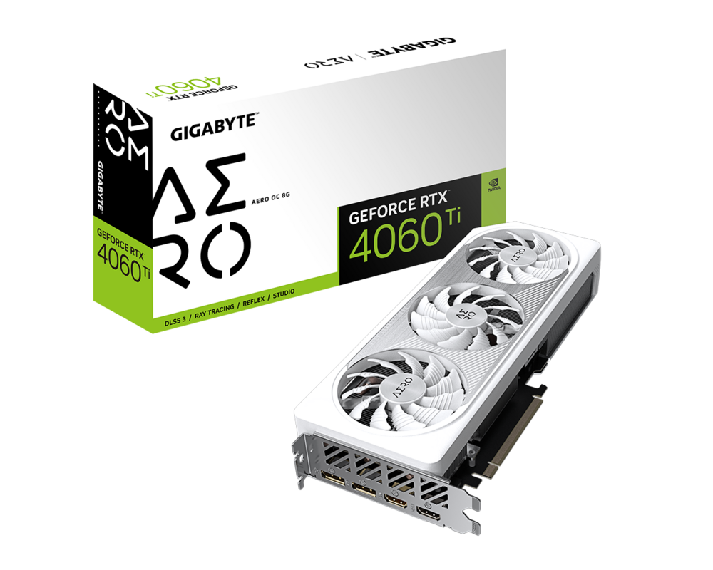 Видеокарта Gigabyte GeForce RTX 4060 Ti AERO OC 8GB GDDR6 8