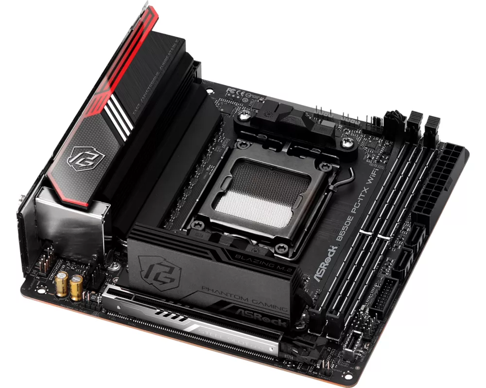 Дънна платка ASROCK B650E PG-ITX WIFI ITX 2xDDR5 1xPCIe 5.0 x16 LAN 2.5Gb 9