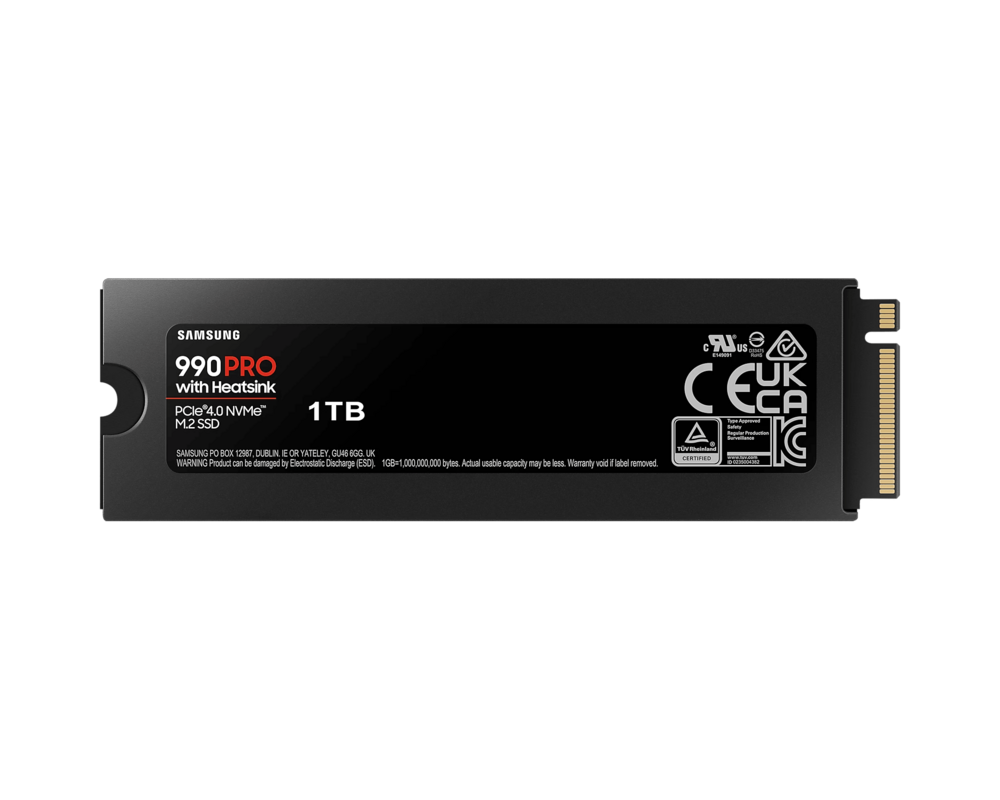 SSD 1TB Samsung 990 PRO с Heatsink M.2 2280 PCIe 4.0 SSD 4