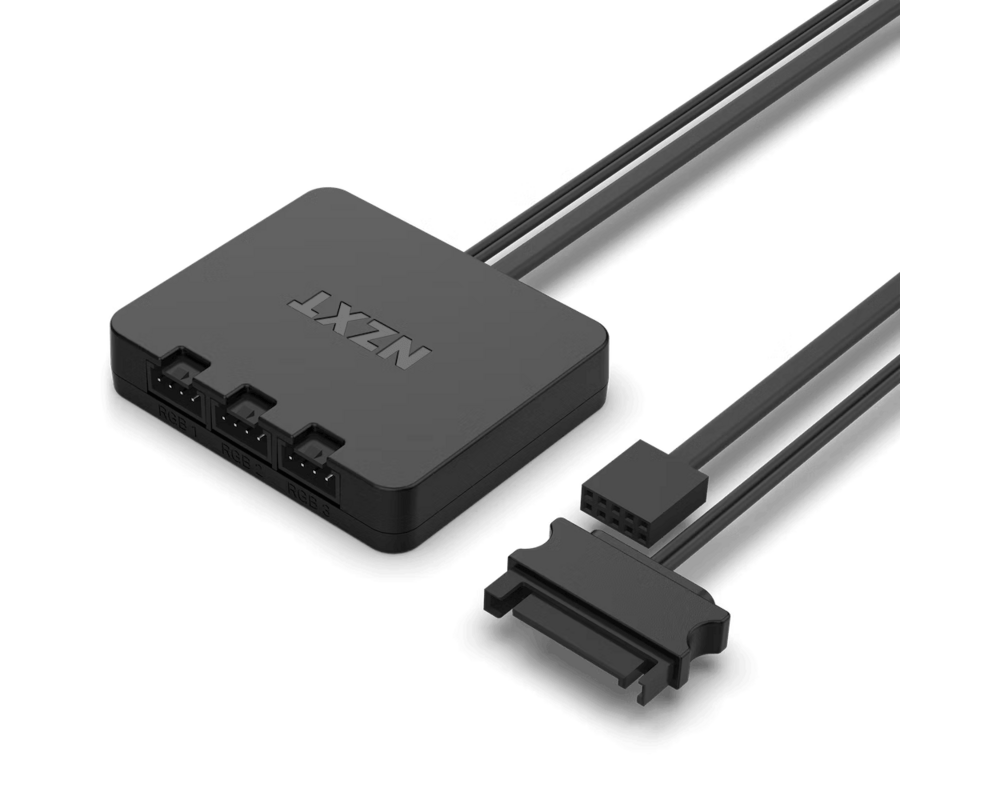 Вентилатор Комплект вентилатори NZXT F140 RGB Duo Black2бр, RGB Контролер 4