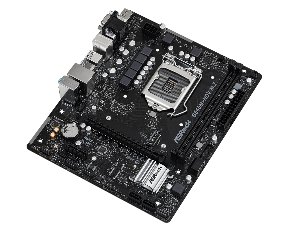 Дънна платка ASRock B560M-HDV/M.2, socket 1200, mATX, PCIe 4.0 3