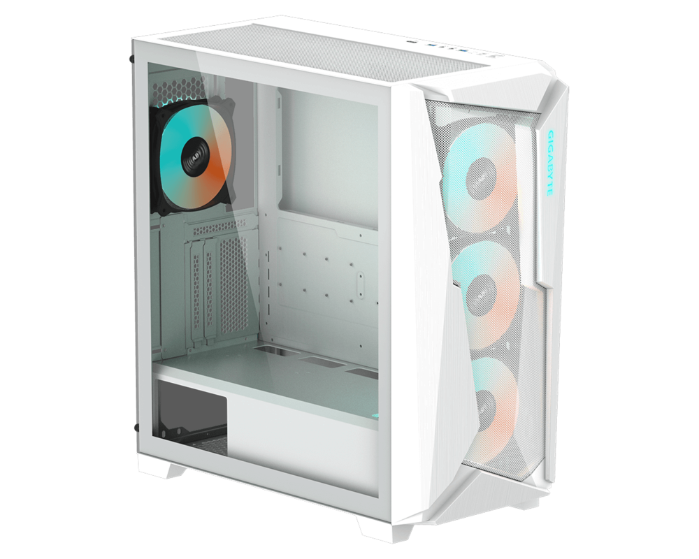 Кутия Gigabyte C301 WHITE, Tempered Glass, Mid-Tower, RGB Fusion 2