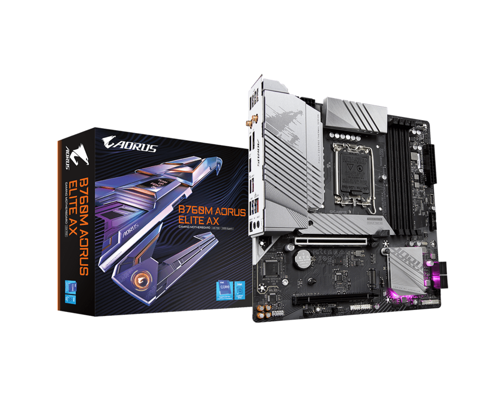 Дънна платка GIGABYTE B760M AORUS ELITE AX DDR5 9
