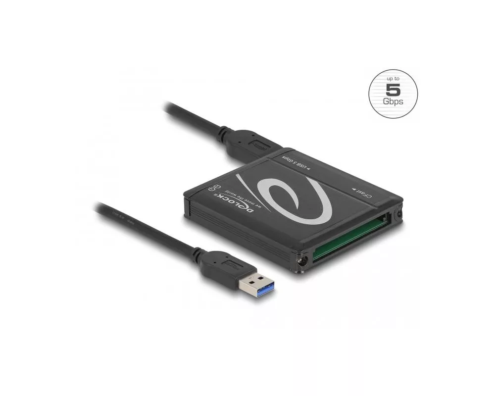 Четец за карти Четец за CFast карти DeLock, 5 Gbps, Черен 2