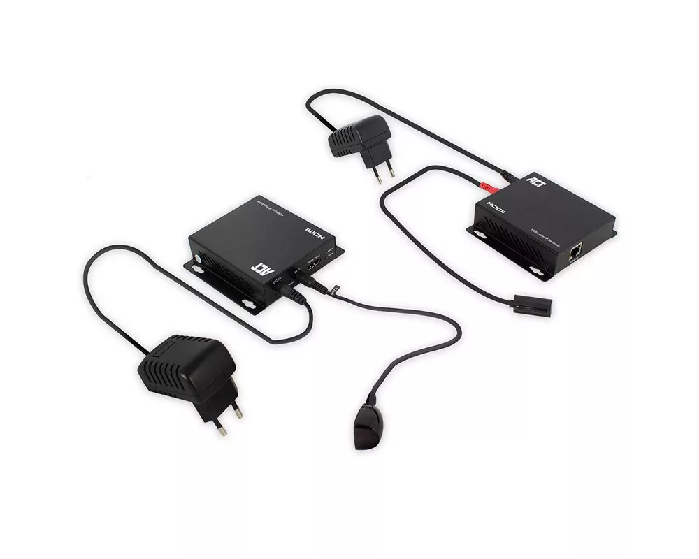 Кабел HDMI Extender (усилвател) ACT AC7850, 1080p @ 60Hz, 100 м, Комплект 3