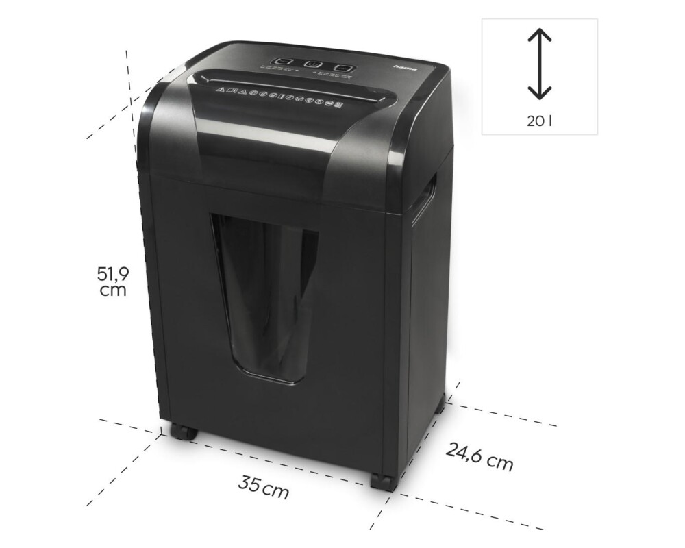 Шредер Hama "Premium M10+", ниво на сигурност P5 T5 E4, 50549 12