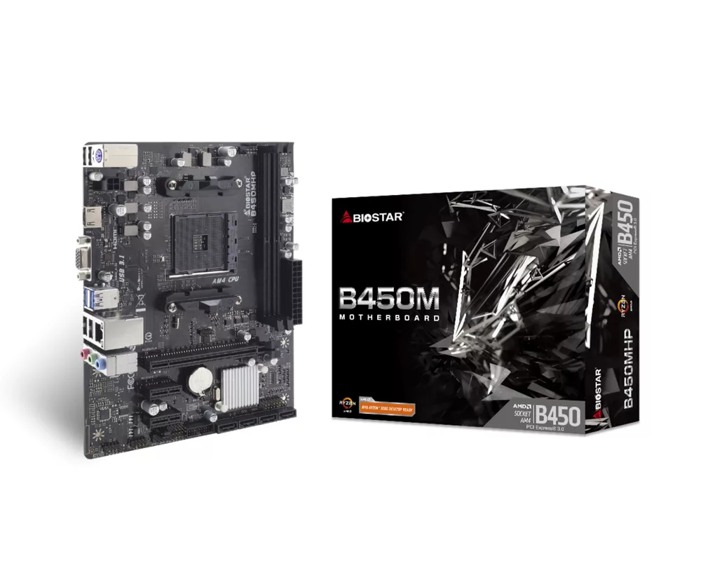 Дънна платка BIOSTAR B450MHP, Socket AM4 4