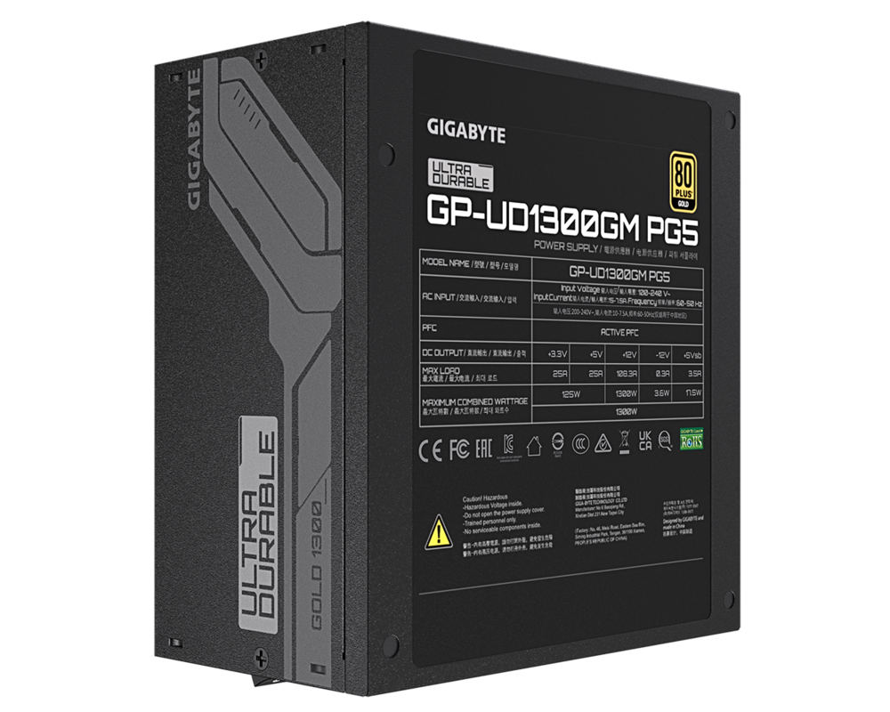 Захранване Gigabyte UD1300GM PG5 1300W 80+ GOLD 6