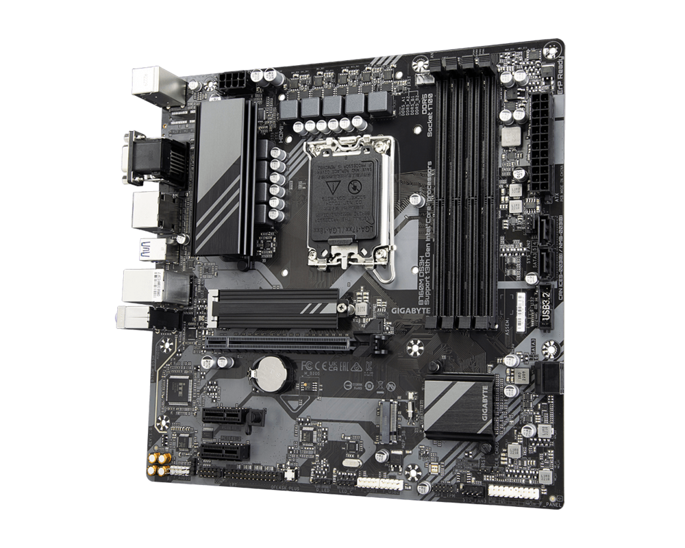 Дънна платка GIGABYTE B760M DS3H DDR5, socket 1700, mATX 2