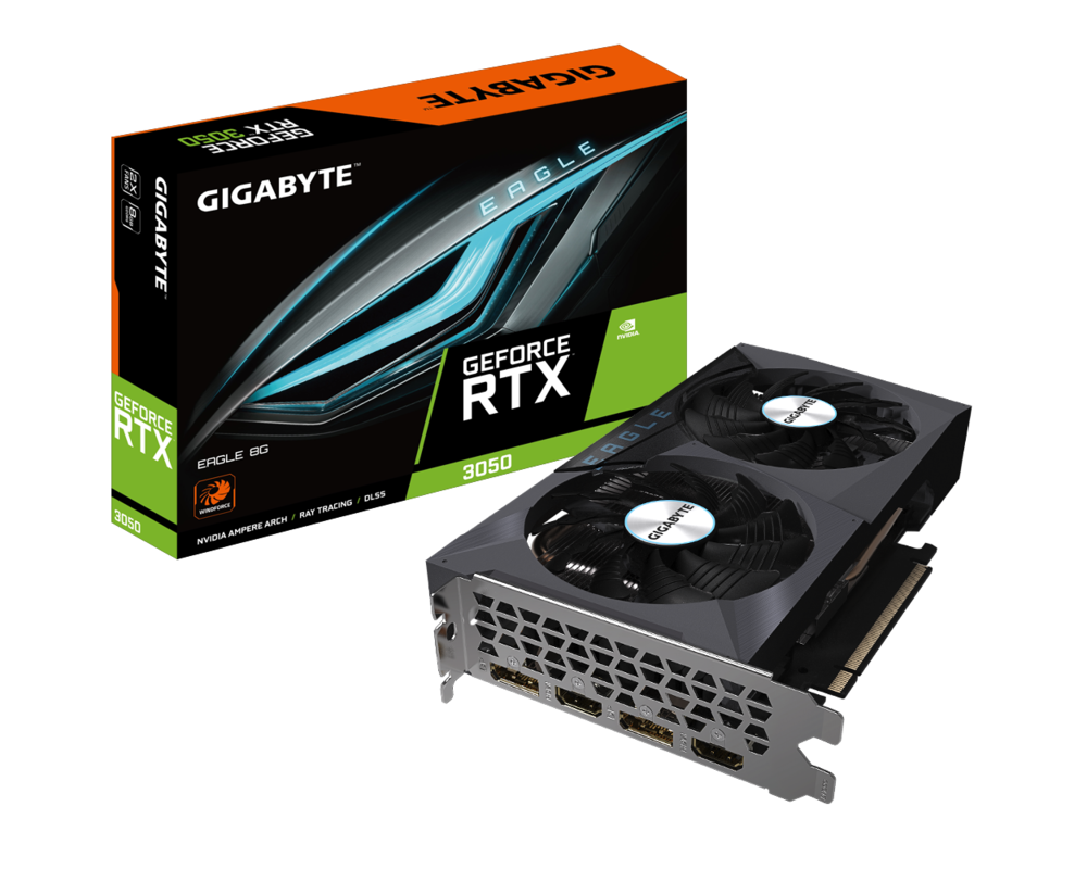 Видеокарта GIGABYTE GeForce RTX 3050 EAGLE 8GB GDDR6 8