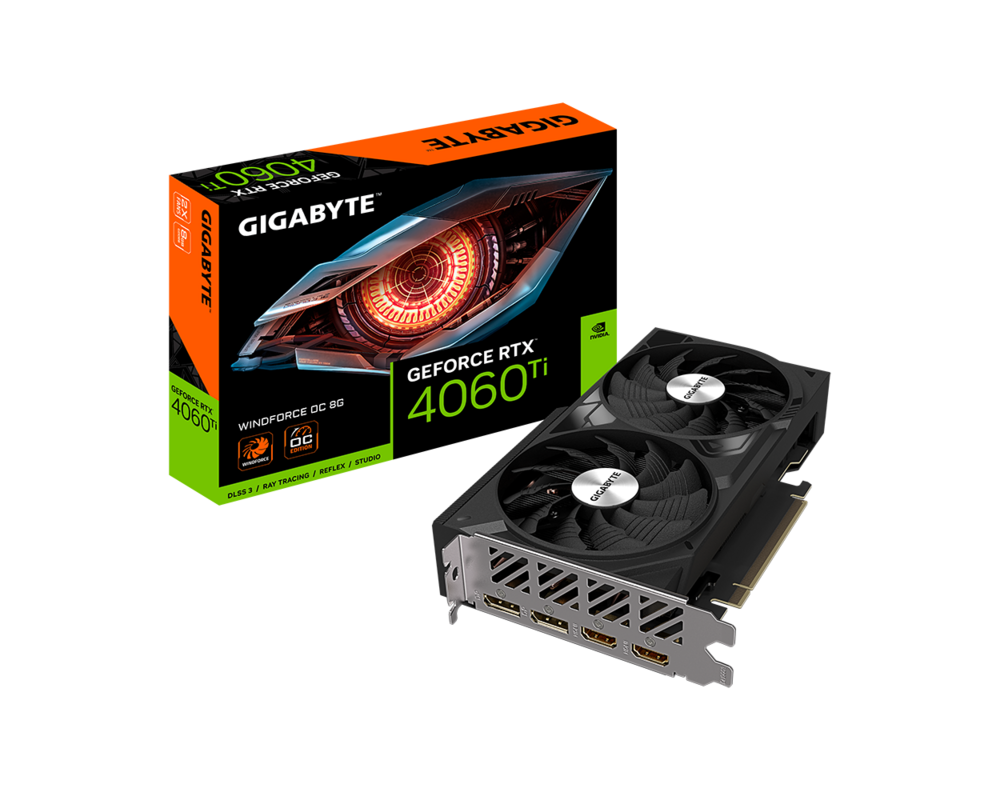 Видеокарта Gigabyte GeForce RTX 4060 Ti WINDFORCE OC 8GB GDDR6 7