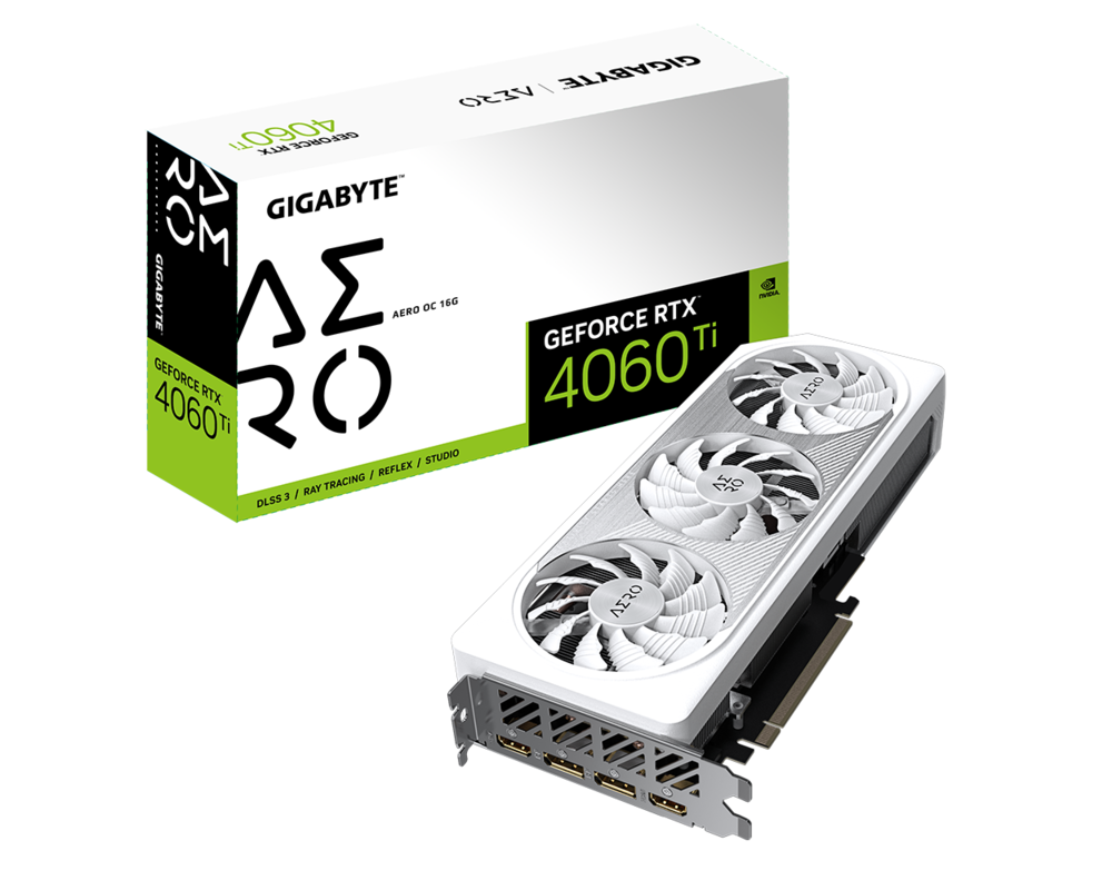 Видеокарта GIGABYTE GeForce RTX 4060 Ti AERO OC 16GB GDDR6 8