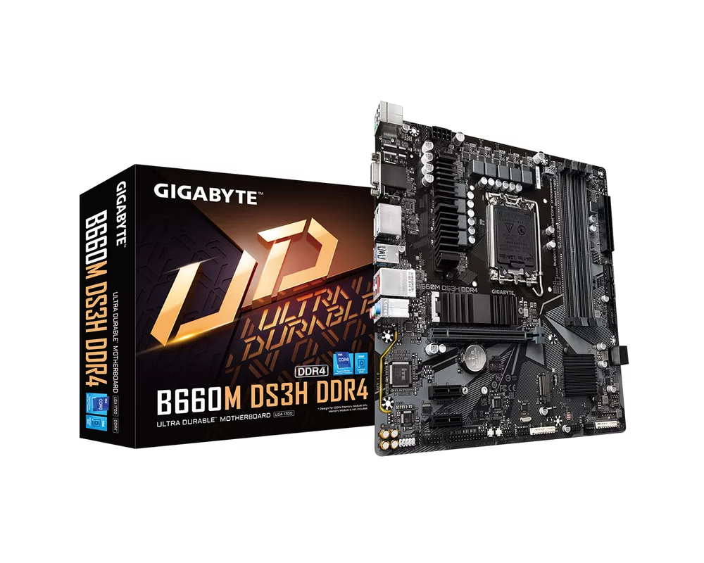 Дънна платка GIGABYTE B660M DS3H DDR4 LGA 1700 1xHDMI 2xDP 4xSATA3 10