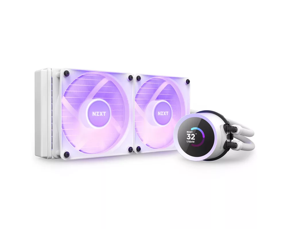 Охладител за процесор NZXT Kraken 240 RGB White, LCD Display 2