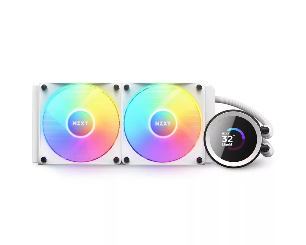 Охладител за процесор NZXT Kraken 240 RGB White, LCD Display 3