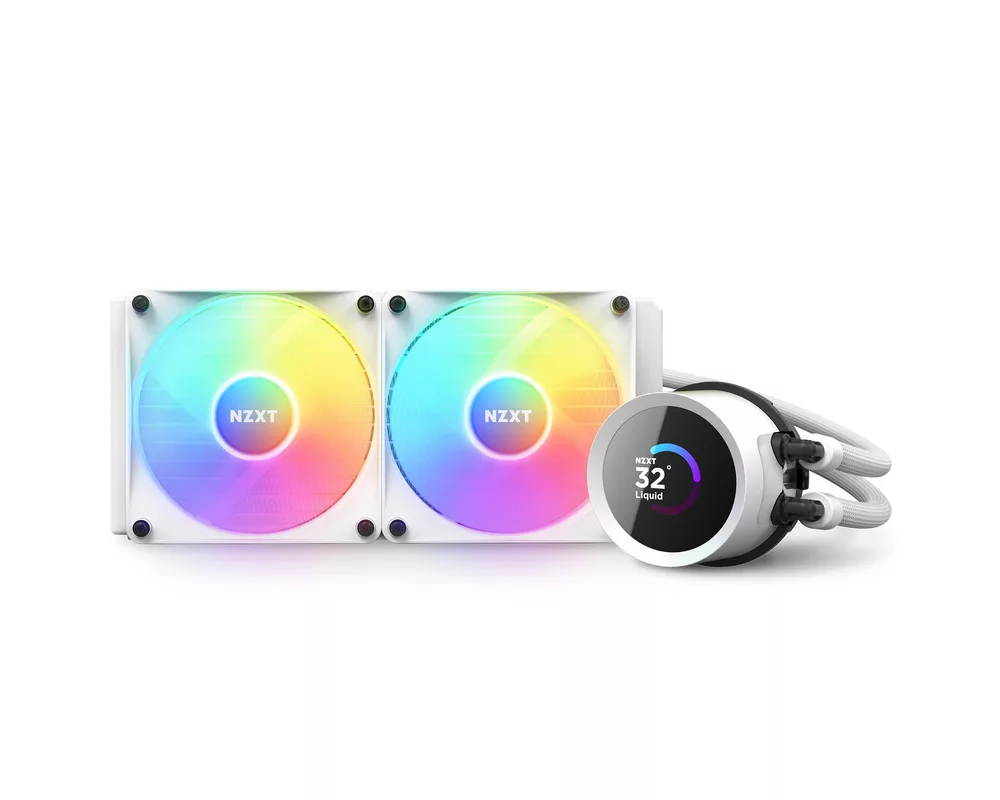Охладител за процесор NZXT Kraken 240 RGB White, LCD Display 4