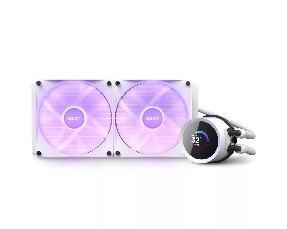 Охладител за процесор NZXT Kraken 280 RGB White, LCD Display 5