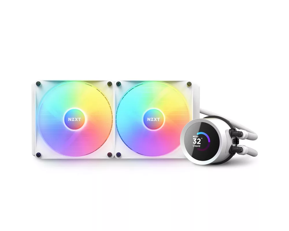 Охладител за процесор NZXT Kraken 280 RGB White, LCD Display 3