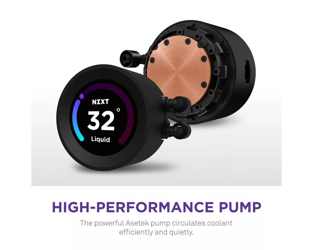 Охладител за процесор NZXT Kraken Elite RGB 280 Black, Customizable LCD Display 4