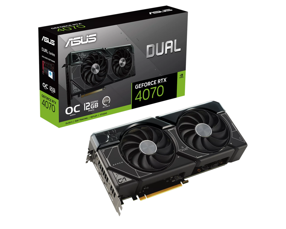 Видеокарта ASUS Dual GeForce RTX 4070 OC Edition 12GB GDDR6X 15