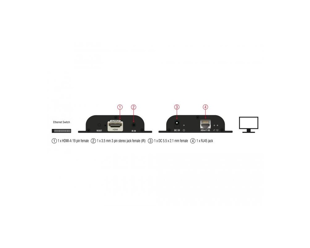 Кабел HDMI приемник DeLock, Прeдава видео по IP 3