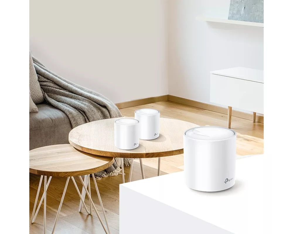 Рутер TP-Link Deco X60 V2, AX3000, 2.4/5 GHz, 574 - 2402 Mbps, Gigabit 4