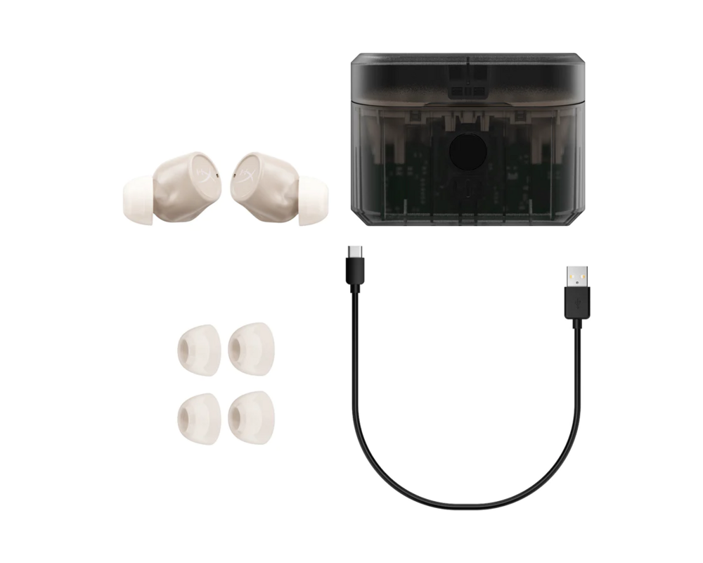 Слушалки Блутут слушалки тапи с микрофон HyperX Cirro Buds Pro - Tan 6