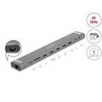 Докинг станция Докинг станция Delock Type-C, 4K - HDMI, USB 3.2 Gen 1, LAN, SD, PD 3.0 3