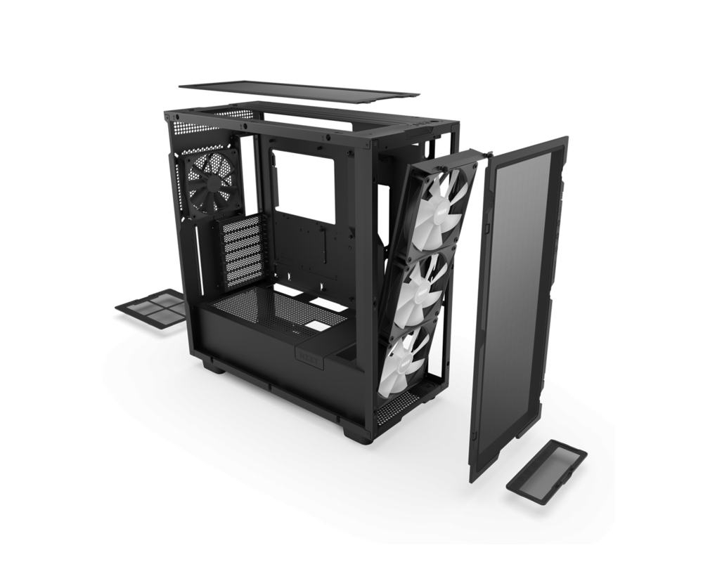 Кутия NZXT H7 Flow RGB Matte Black Mid-Tower 7