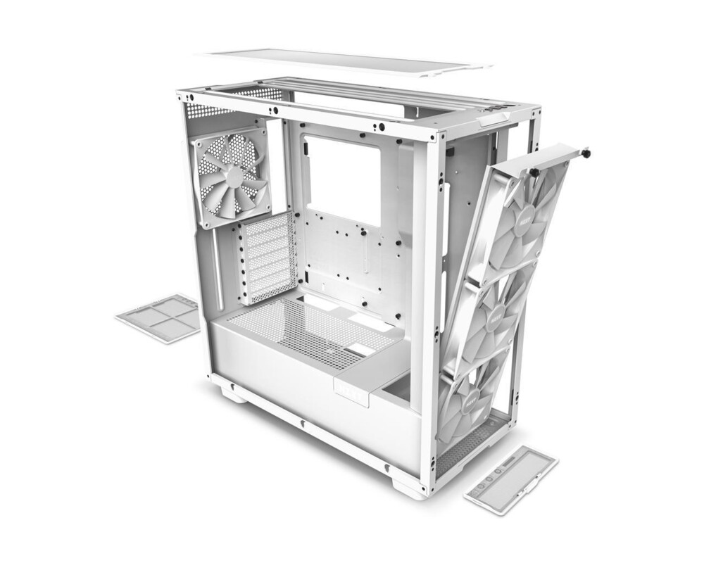 Кутия NZXT H7 Elite 2023 Matte White Mid-Tower 8