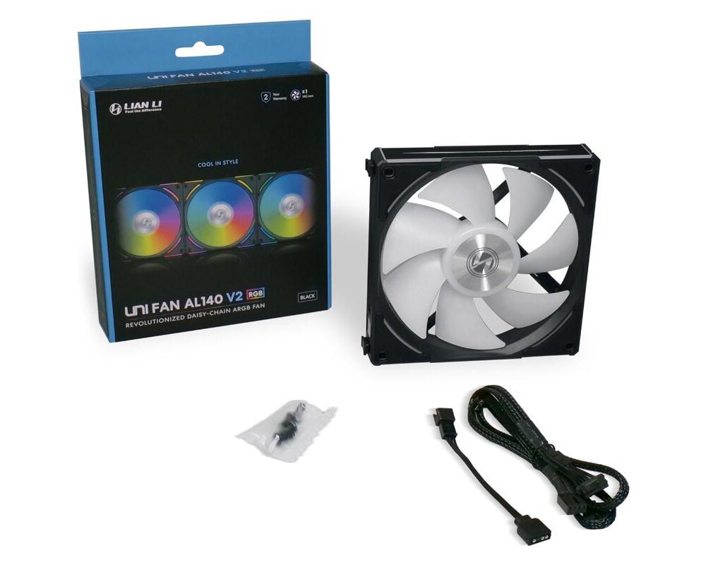Вентилатор Lian Li UNI AL140 V2, ARGB, Черен 5