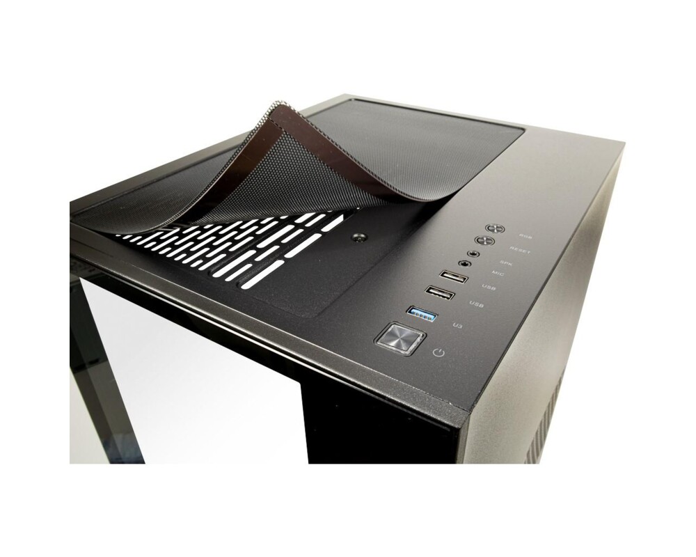 Кутия InterTech C-702 DIORAMA, ATX, μATX, ITX, Стъклен панел, Чернa 8