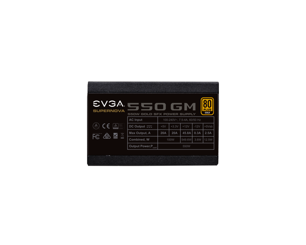 Захранване EVGA SuperNova 550GM 550W 80+ Gold, Fully Modular, SFX 4