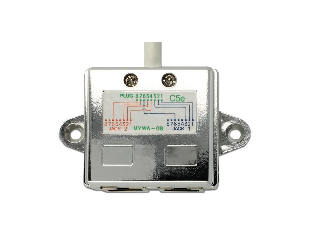Мрежов кабел Адаптер DeLock Port Doubler, 1 x RJ45 plug - 2 x RJ45 jack (2 x Ethernet) 2