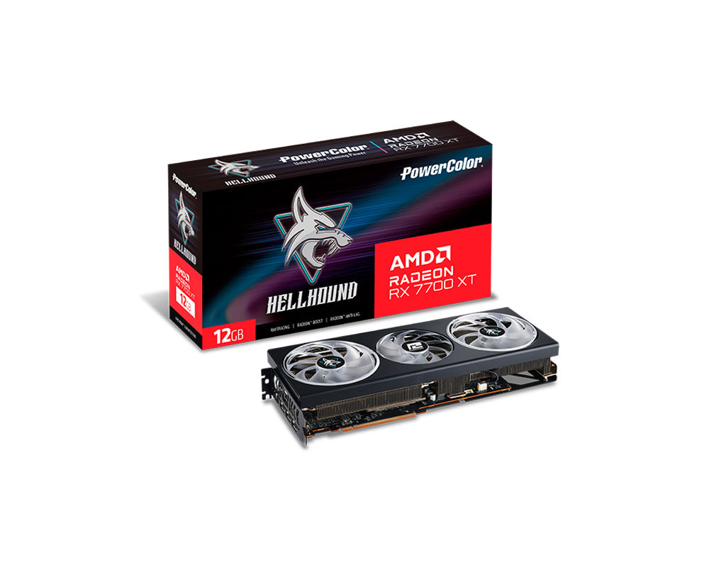 Видеокарта PowerColor Hellhound Radeon RX 7700 XT 12GB GDDR6 7