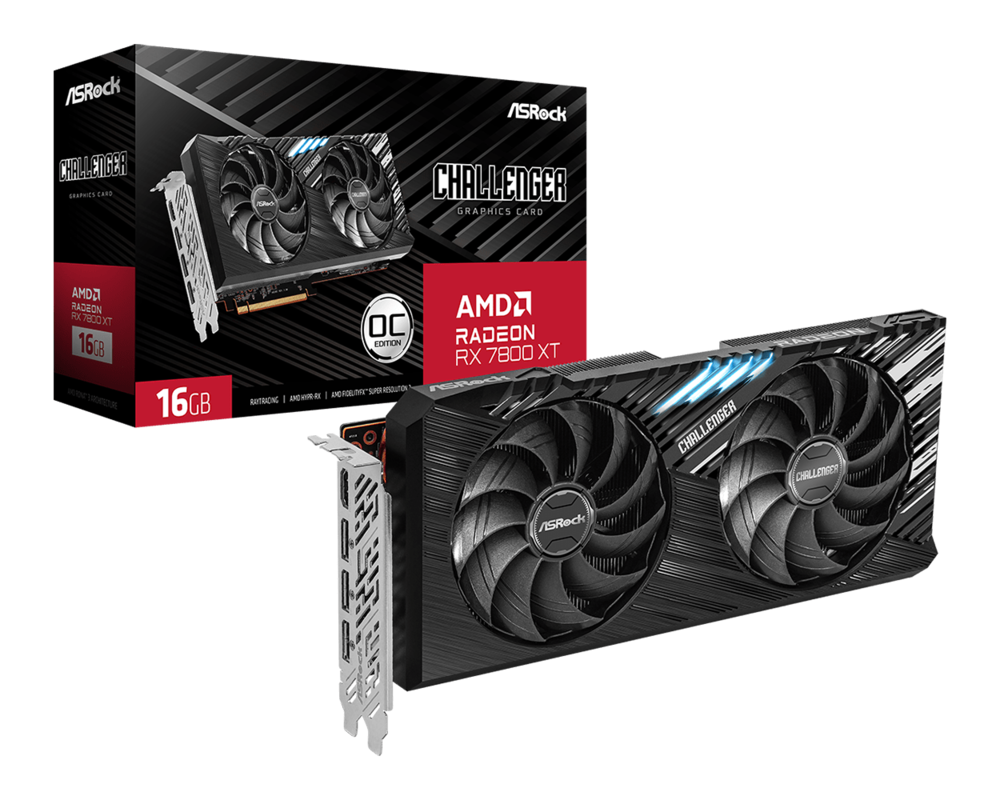 Видеокарта ASRock Radeon RX 7800 XT Challenger OC 16GB GDDR6 14