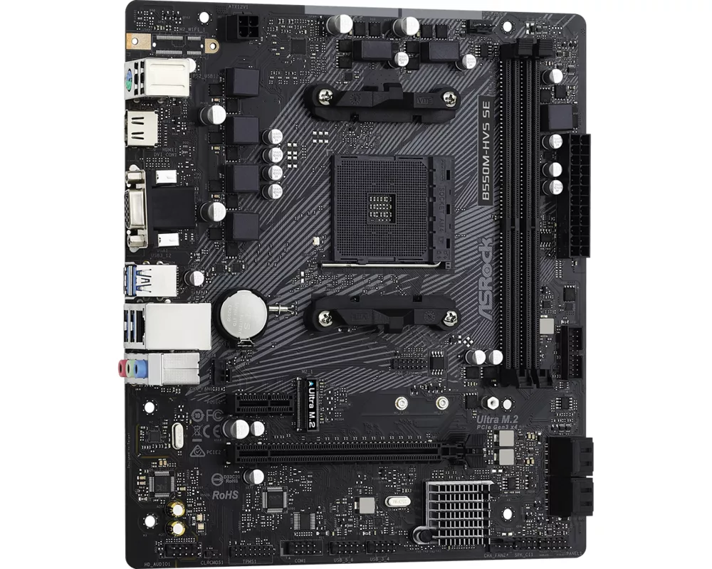 Дънна платка ASRock B550M-HVS SE, AM4, 2xDDR4 2