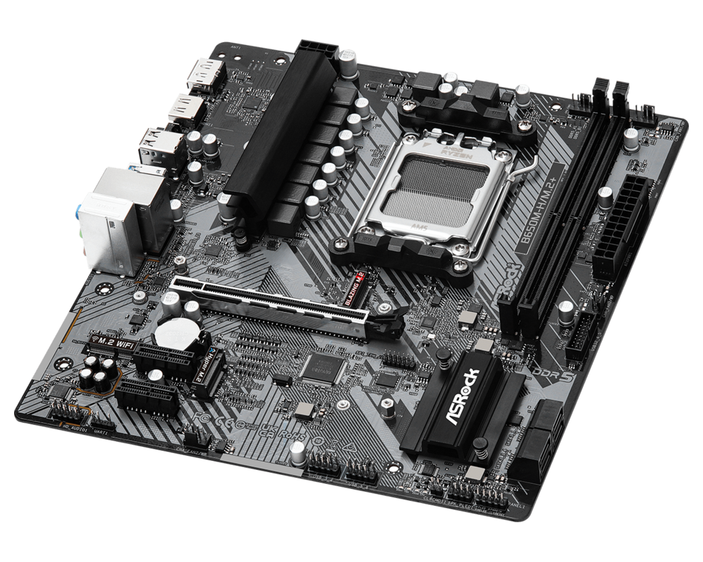Дънна платка ASROCK B650M-H/M.2+, Socket AM5, 2xDDR5 3