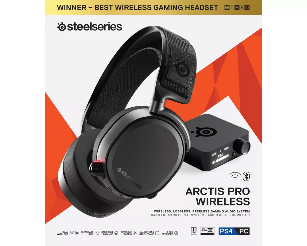 Слушалки Геймърски слушалки SteelSeries Arctis Pro Wireless 8
