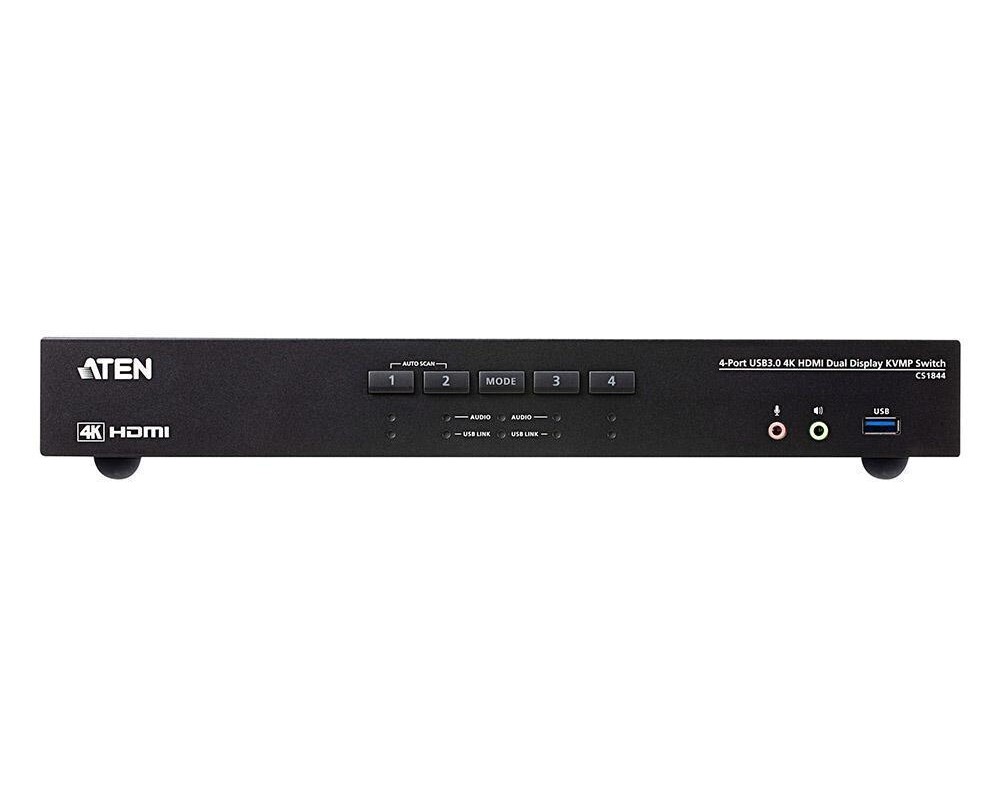 KVM switch KVM превключвател ATEN CS1844-AT-G, 4 порта USB 3.0, За 2 HDMI монитора 2