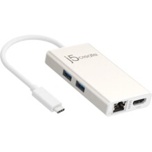  Мултипортов USB-C адаптер j5Create JCA374, HDMI, Ethernet, USB 3.0 хъб, PD 2.0 684306 J5-JCA374 на топ цена - PIC.bg